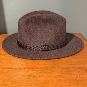Nordstrom Gray Felt Hat with Braided Band